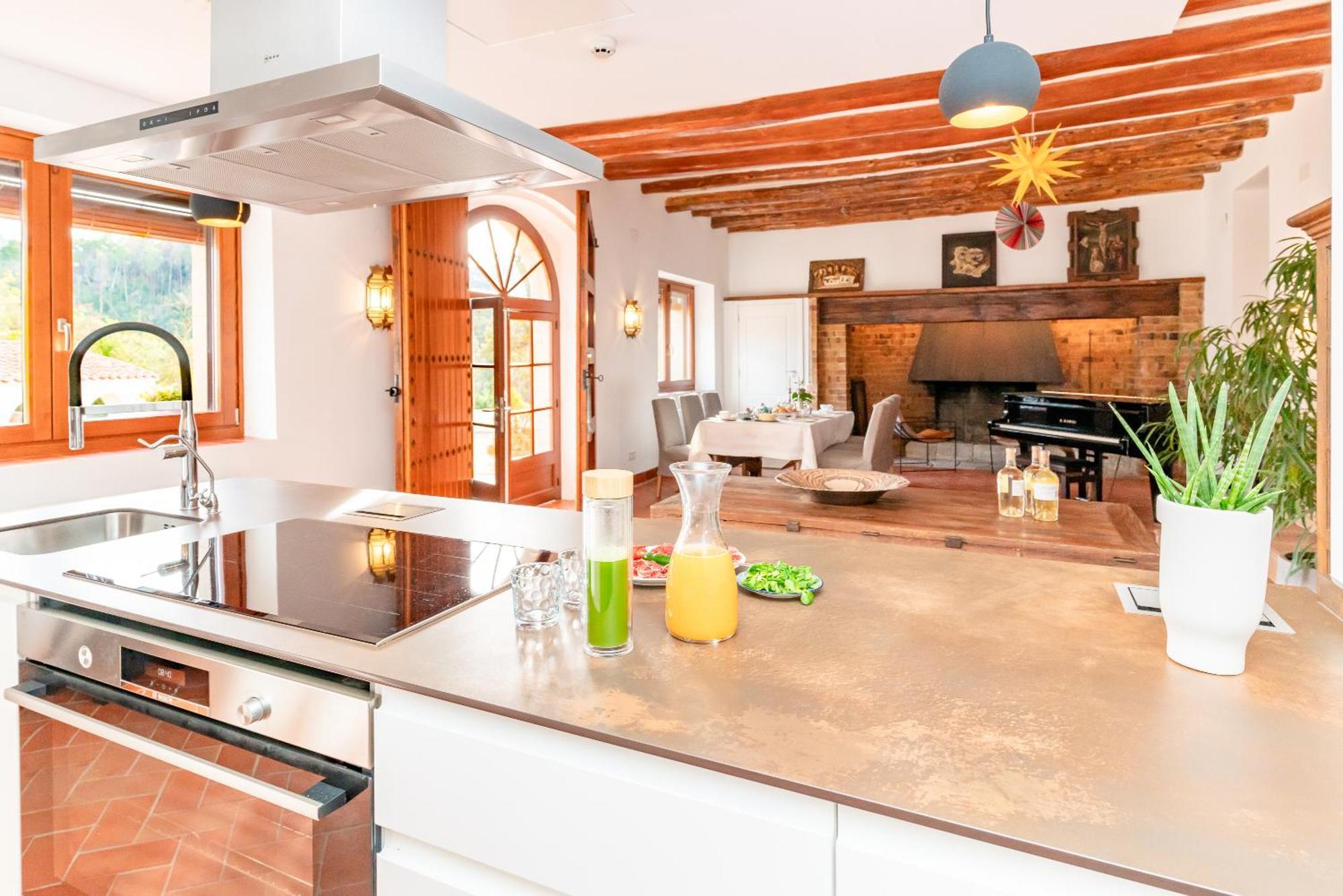 La Terraza - Grosszuegiges Appartment In Katalanischer Masia Sant Iscle De Vallalta Dış mekan fotoğraf